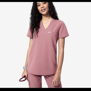 Women's Figs Catarina Scrub Top - Mineral Mauve